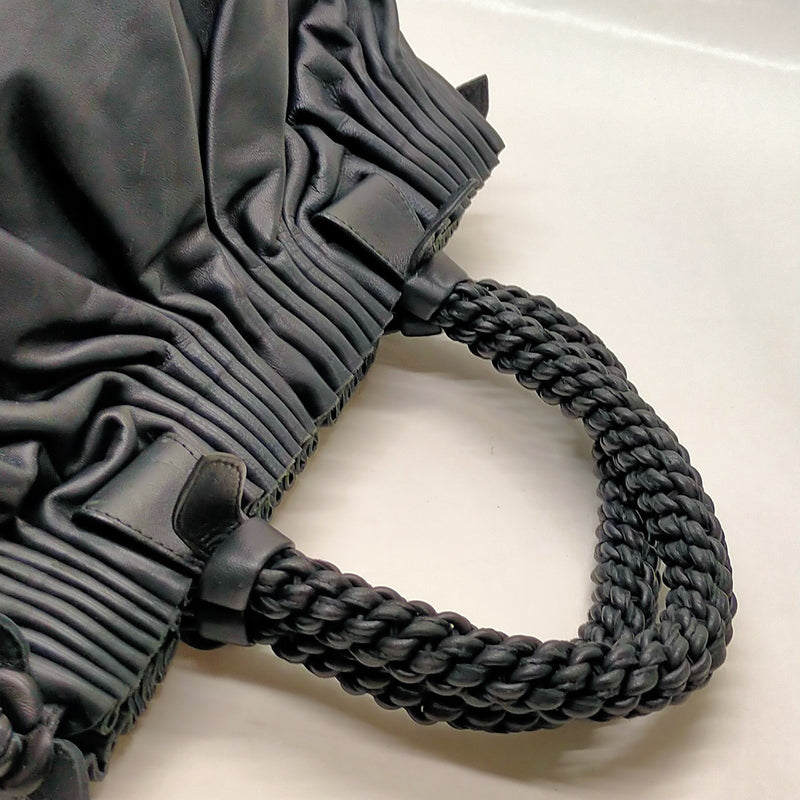 Bottega Veneta Tote Bag Black Leather