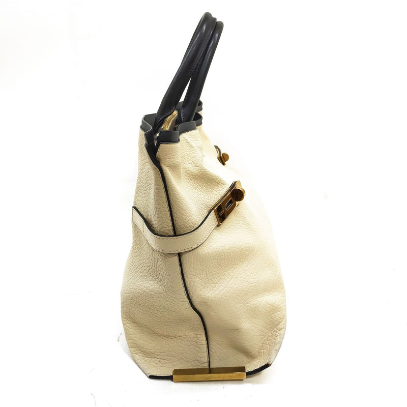 Chloe Hand Bag White Leather