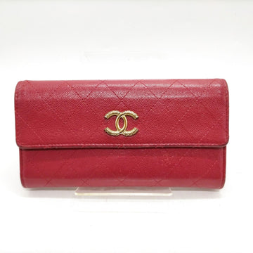Chanel Long Wallet Pink Caviarskin