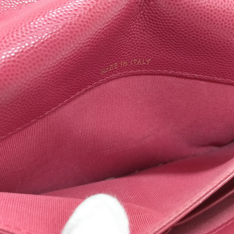 Chanel Long Wallet Pink Caviarskin