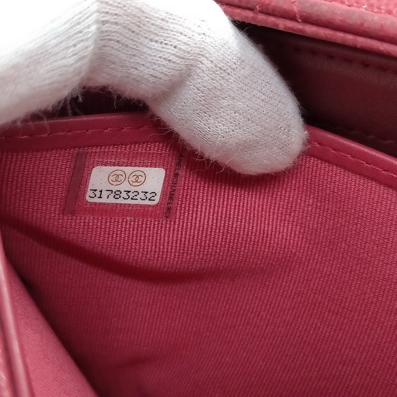 Chanel Long Wallet Pink Caviarskin