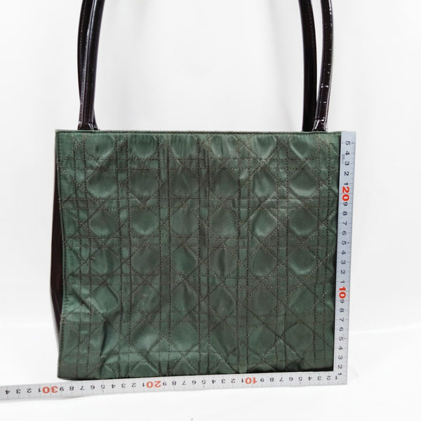 Christian Dior Tote Bag Green Nylon
