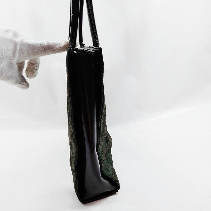 Christian Dior Tote Bag Green Nylon