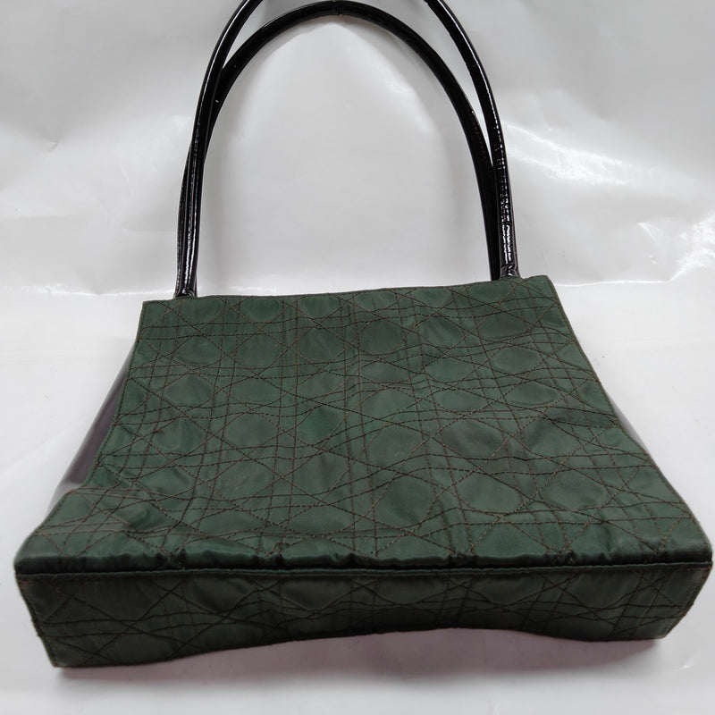 Christian Dior Tote Bag Green Nylon