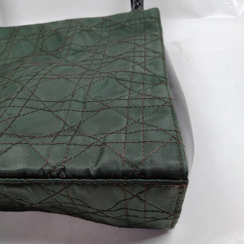Christian Dior Tote Bag Green Nylon