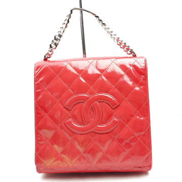 Chanel Hand Bag Red Patent Leather