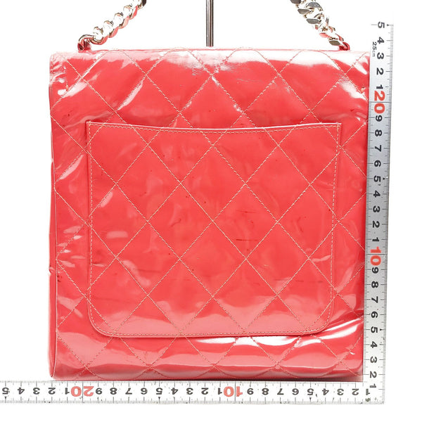 Chanel Hand Bag Red Patent Leather