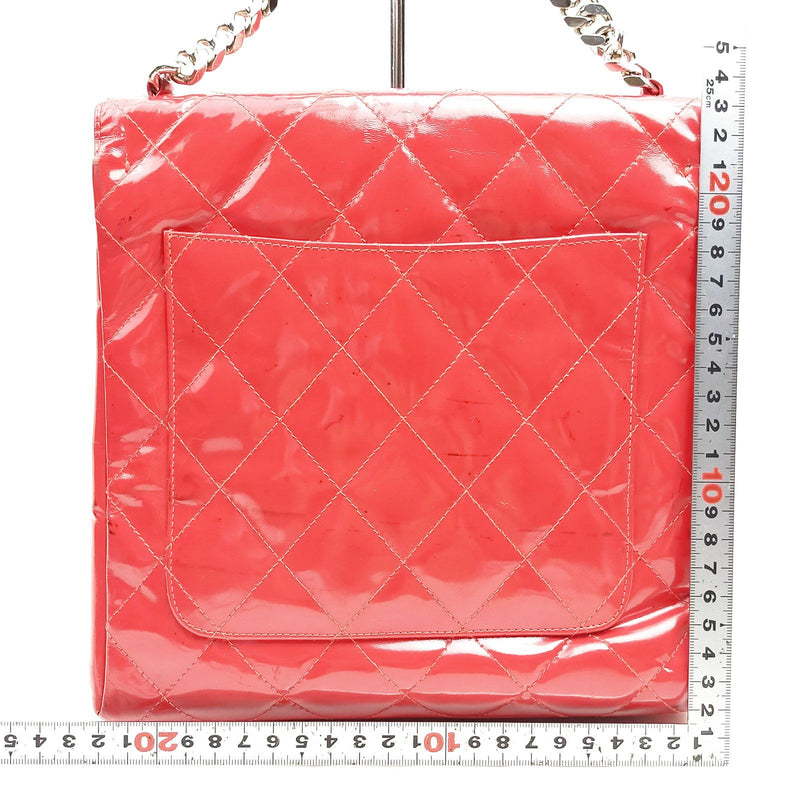Chanel Hand Bag Red Patent Leather