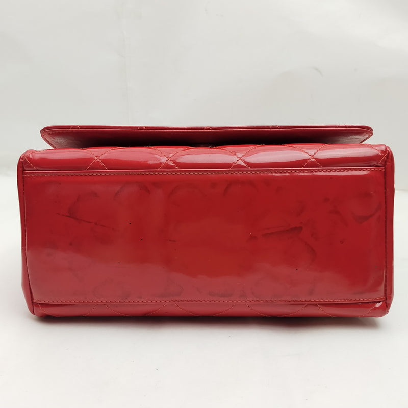 Chanel Hand Bag Red Patent Leather