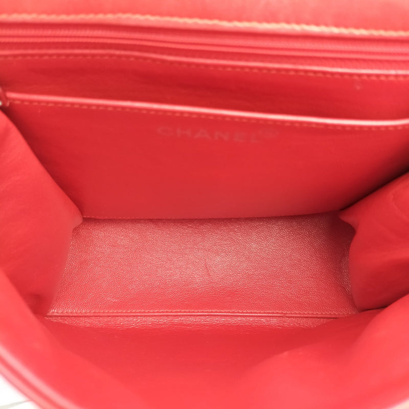 Chanel Hand Bag Red Patent Leather