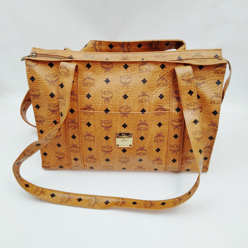 Mcm Shoulder Bag Brown Pvc