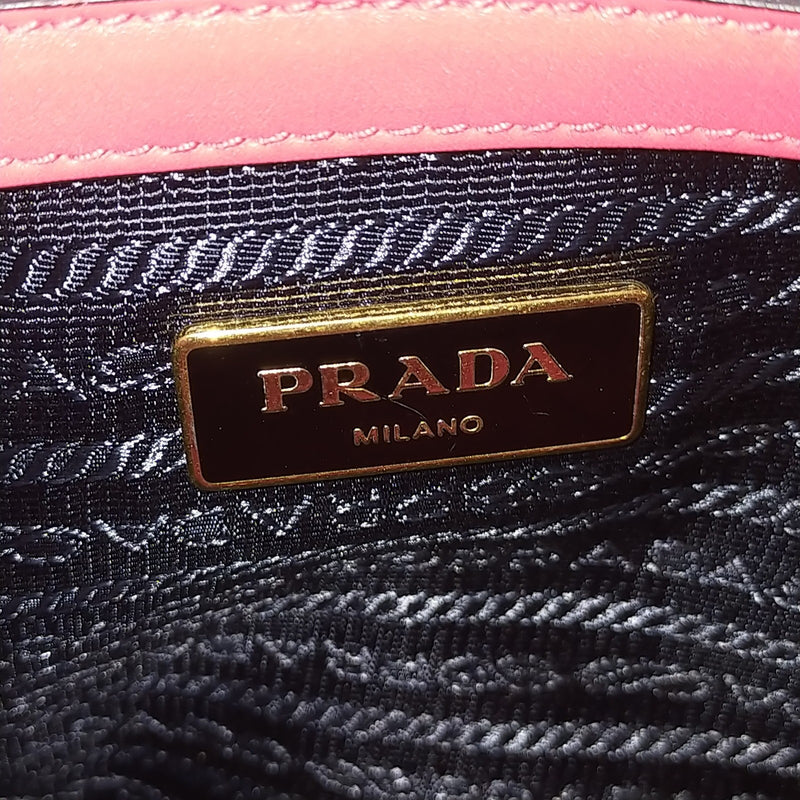 Prada Hand Bag Red Leather