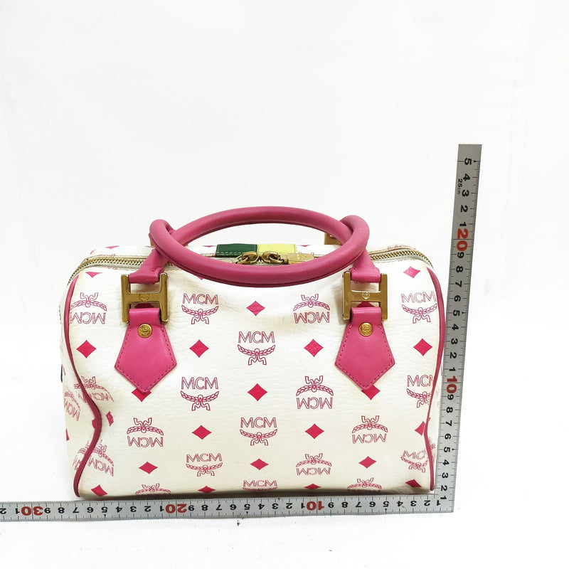 Mcm Hand Bag White Pvc