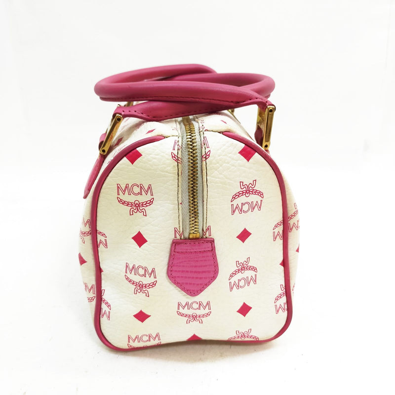 Mcm Hand Bag White Pvc