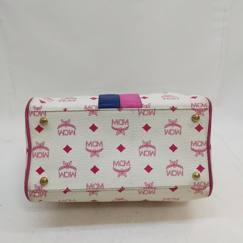 Mcm Hand Bag White Pvc