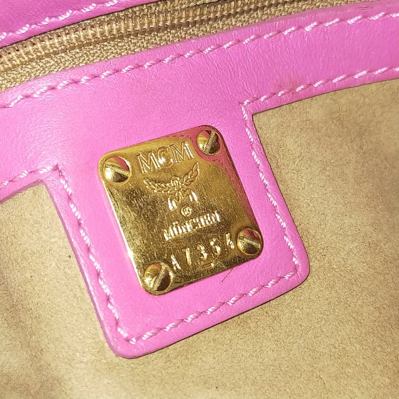 Mcm Hand Bag White Pvc