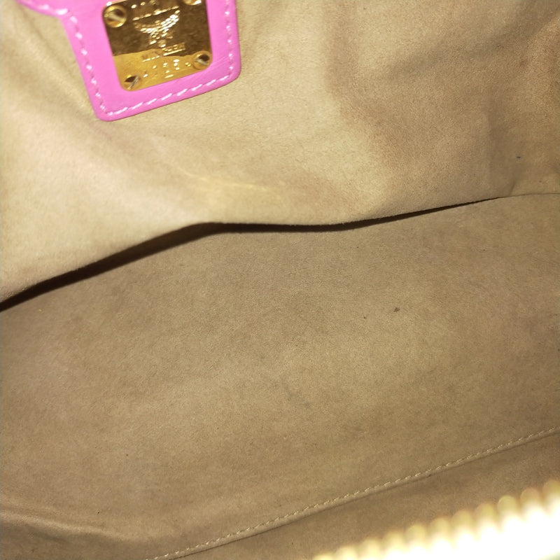 Mcm Hand Bag White Pvc