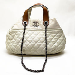 Chanel Tote Bag In The Mix White Leather