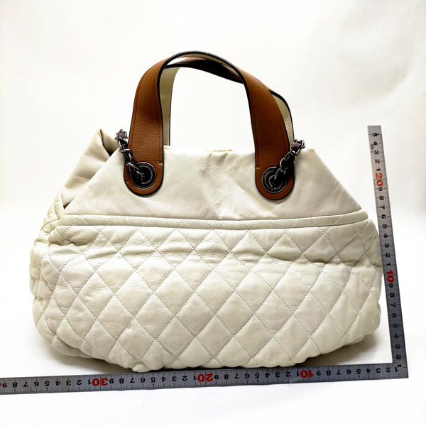 Chanel Tote Bag In The Mix White Leather