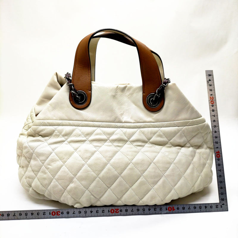 Chanel Tote Bag In The Mix White Leather