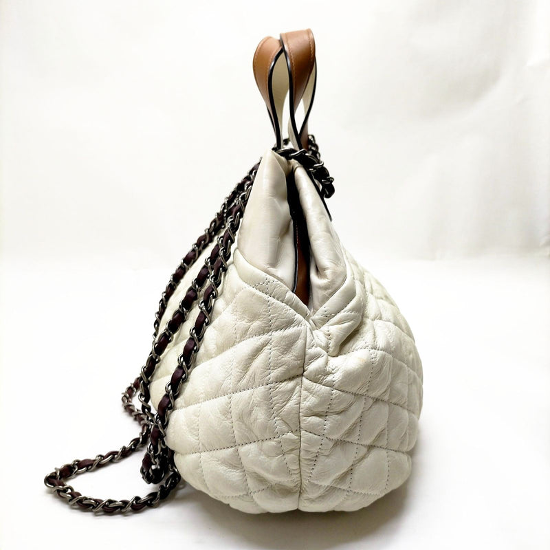 Chanel Tote Bag In The Mix White Leather
