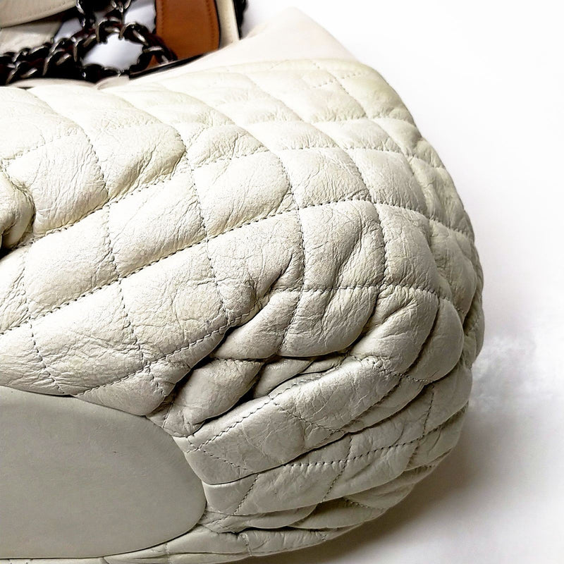 Chanel Tote Bag In The Mix White Leather
