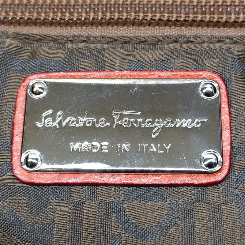 Ferragamo Tote Bag Red Leather