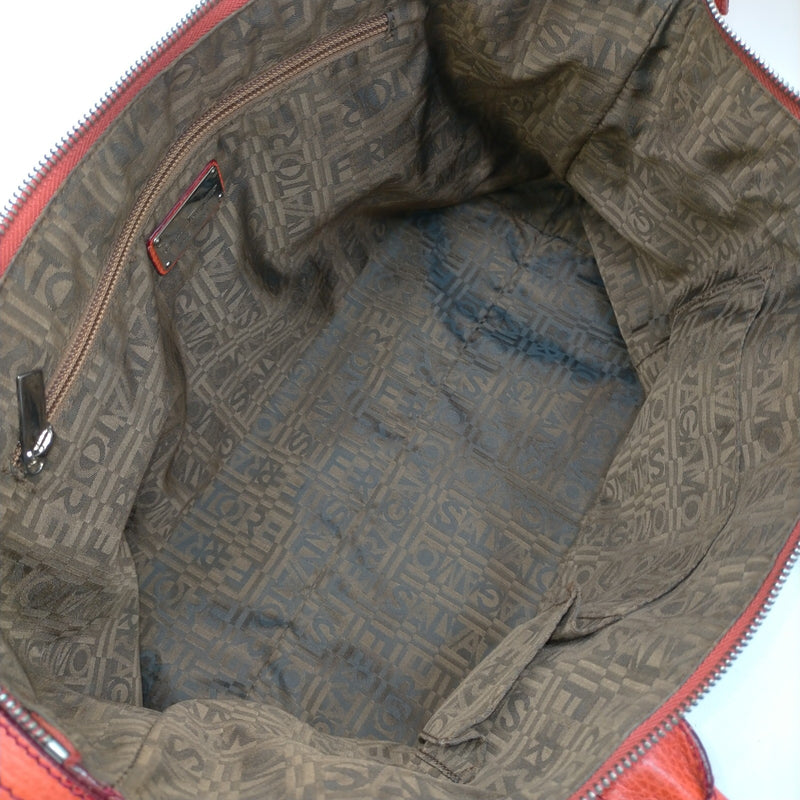 Ferragamo Tote Bag Red Leather