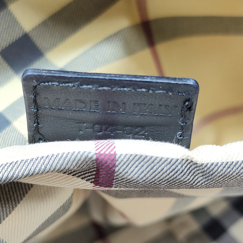 Burberry London Hand Bag Beige Leather