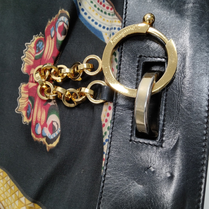 Ferragamo Shoulder Bag Black Nylon