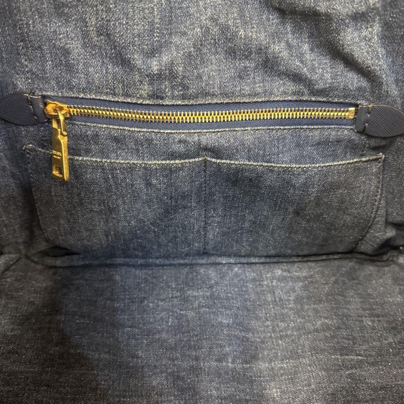 Prada Canapa Denim Tote Bag From Japan