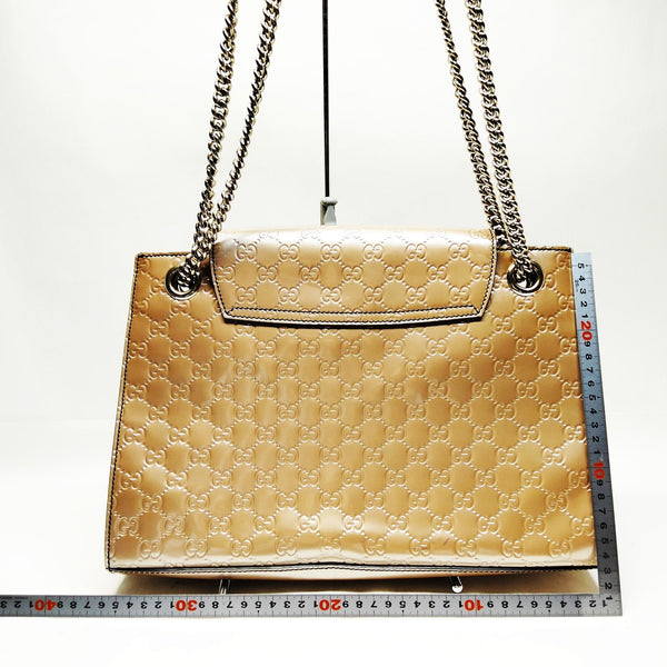 Gucci Shoulder Bag Pink Patent Leather