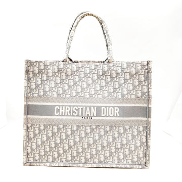 Christian Dior Hand Bag Gray Canvas