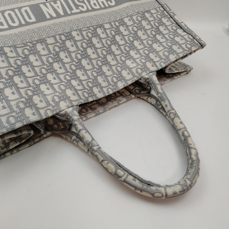 Christian Dior Hand Bag Gray Canvas