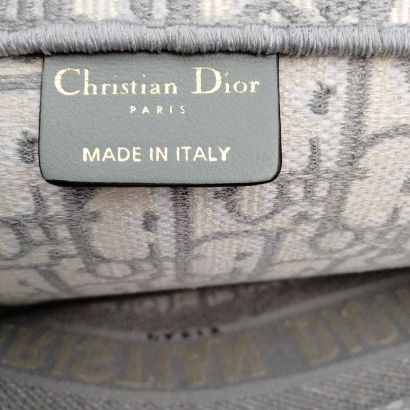 Christian Dior Hand Bag Gray Canvas