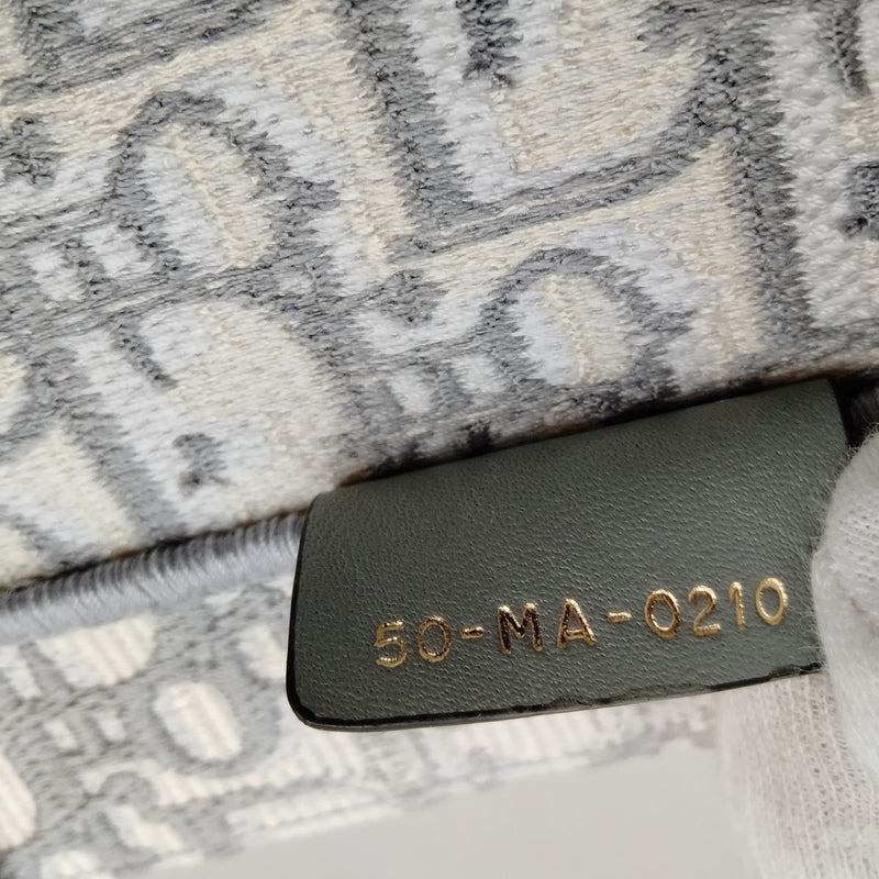 Christian Dior Hand Bag Gray Canvas
