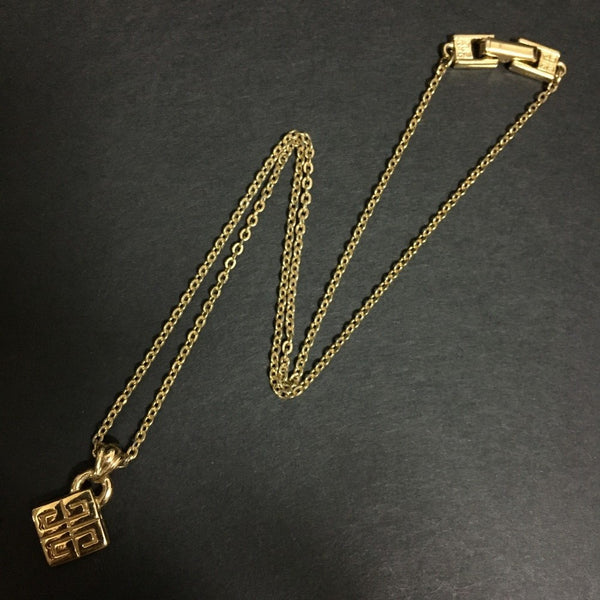 Givenchy 4G Logo Gold Tone Pendant