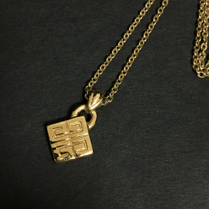 Givenchy 4G Logo Gold Tone Pendant