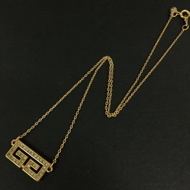 Givenchy G Logo Rhinestone Gold Tone