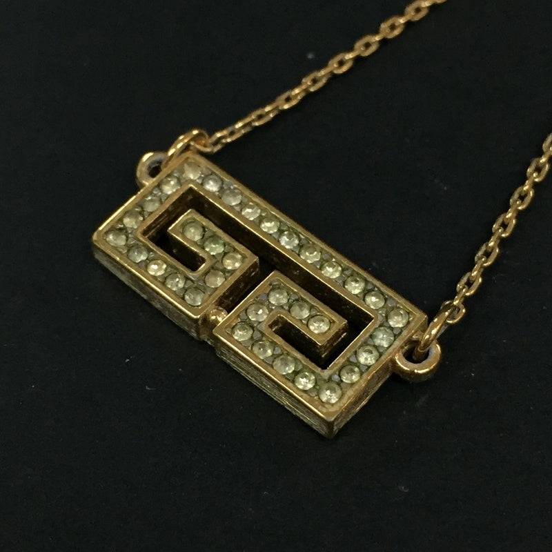 Givenchy G Logo Rhinestone Gold Tone