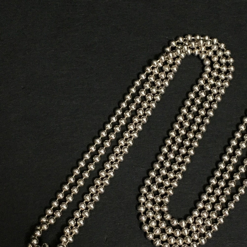 Gucci Logo Plate Silver Ball Chain