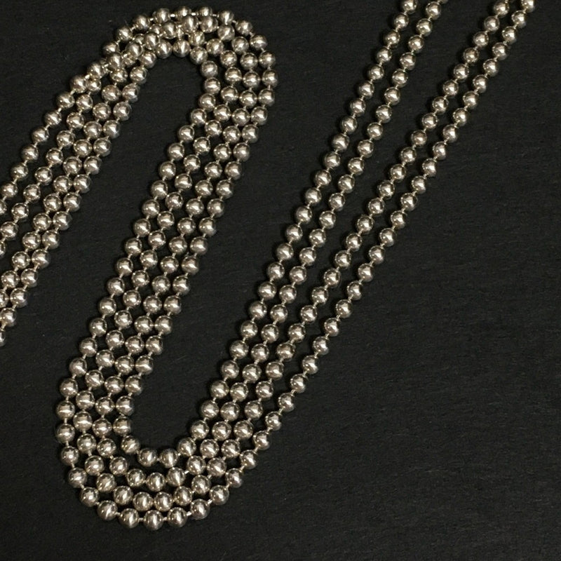 Gucci Logo Plate Silver Ball Chain