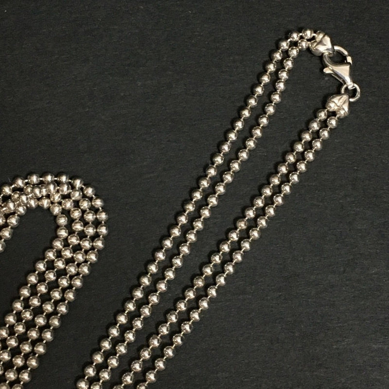 Gucci Logo Plate Silver Ball Chain
