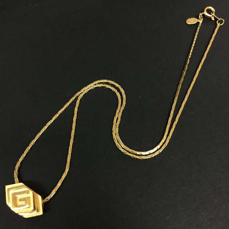 Givenchy G Logo Gold Tone Pendant
