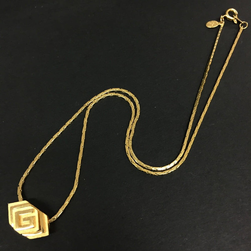 Givenchy G Logo Gold Tone Pendant