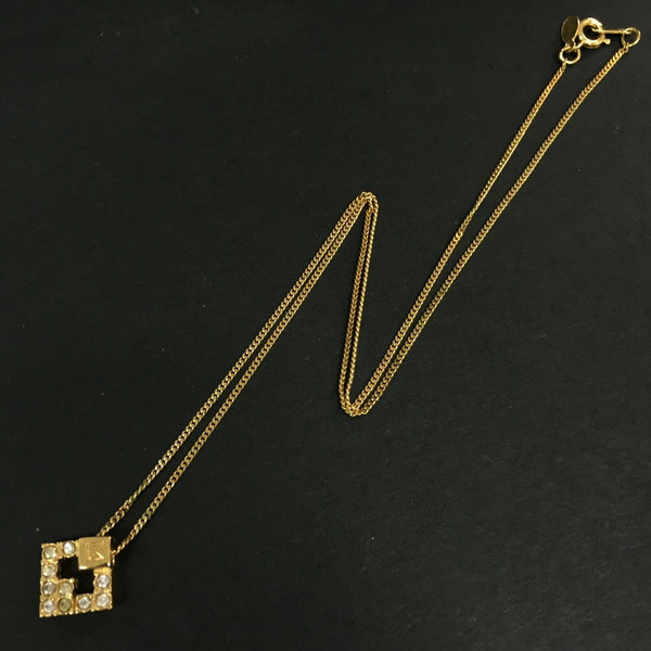 Givenchy G Logo Rhinestone Gold Tone