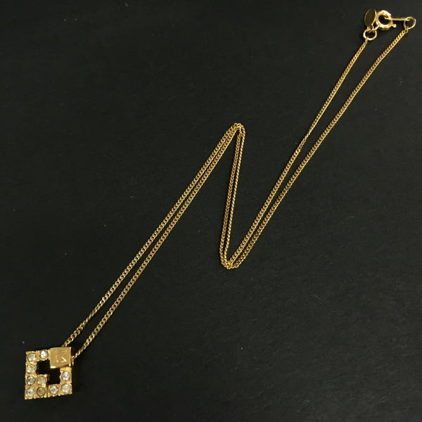 Givenchy G Logo Rhinestone Gold Tone