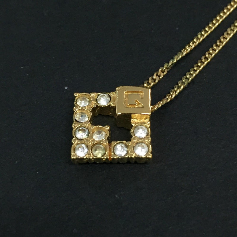 Givenchy G Logo Rhinestone Gold Tone