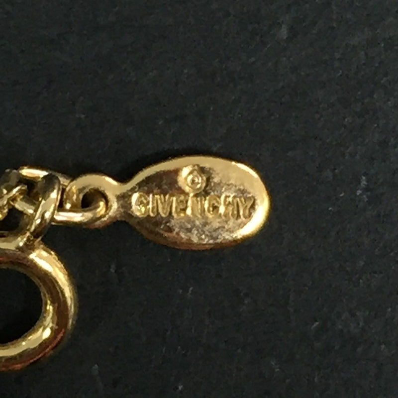 Givenchy G Logo Rhinestone Gold Tone