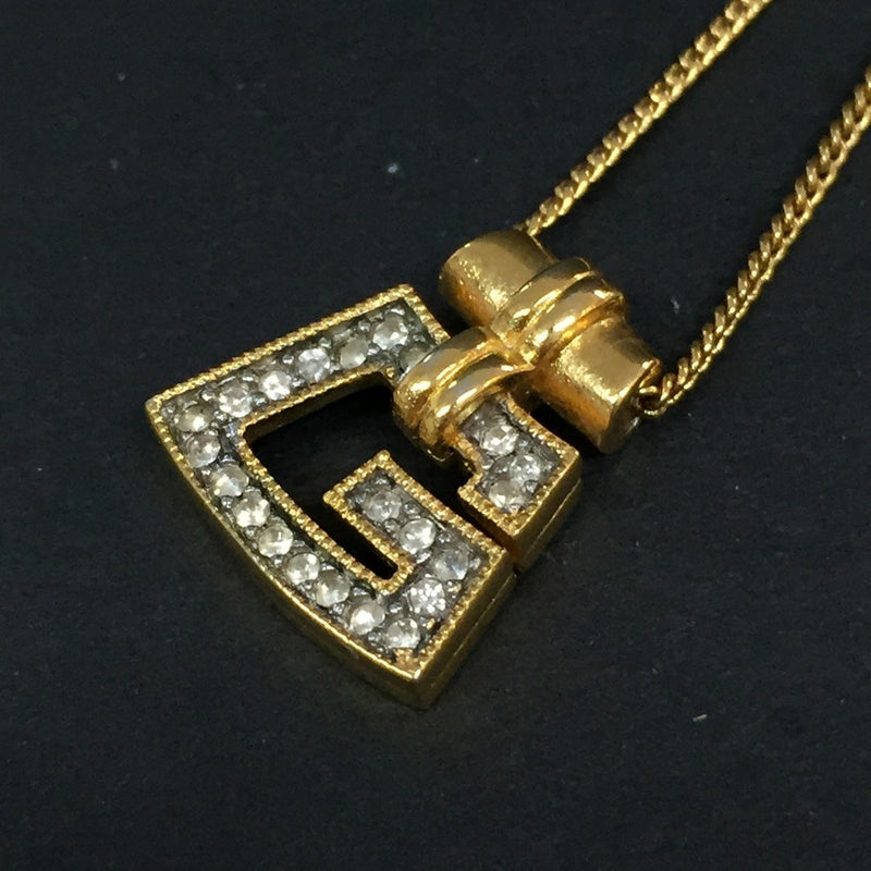 Givenchy G Logo Rhinestone Gold Tone
